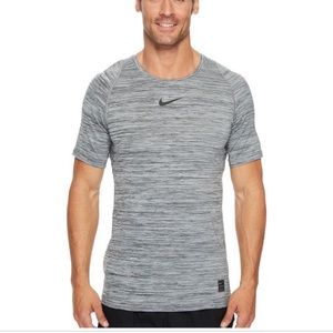 Nike Pro Grey Dri Fit Fitted Shirt Small